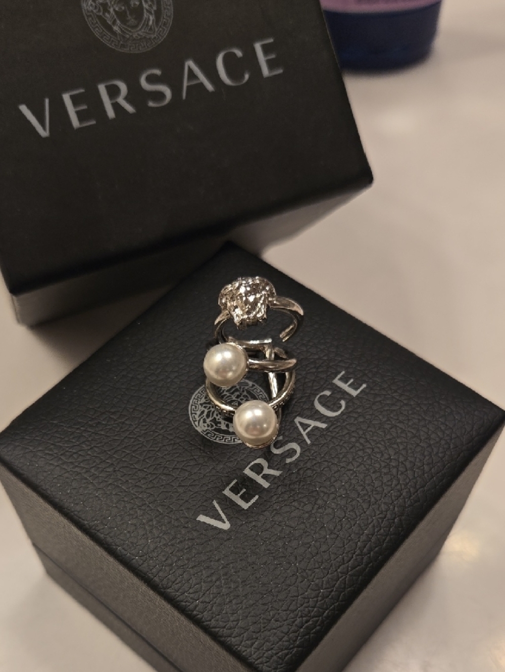 Versace Silver Open Ring Set - Picture 11 of 11